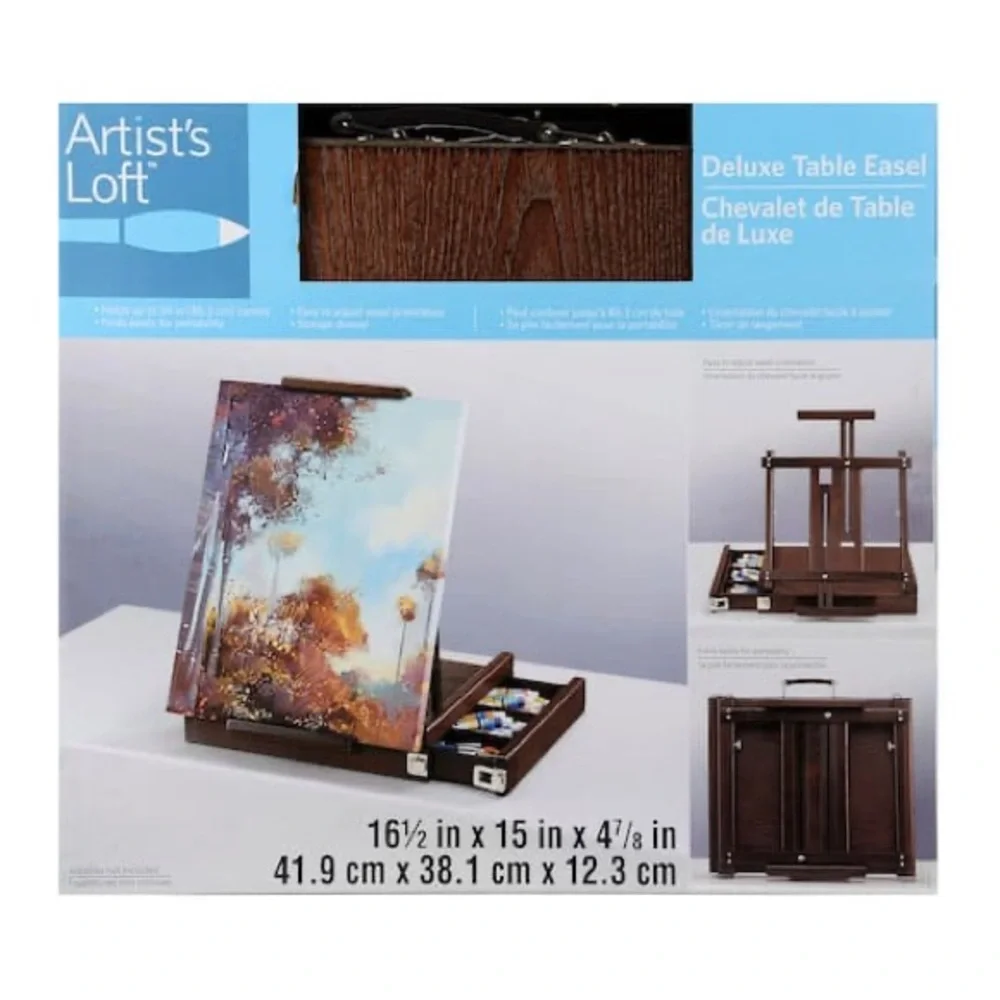 Deluxe Wooden Box Table Easel with Storage by Artist's Loft - Picture 14 of 15